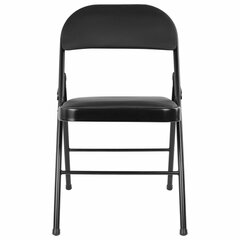 Стул складной BRABIX &laquo;Golf Plus CF-003 Комфорт&raquo;, черный каркас, кожзам черный, 531566