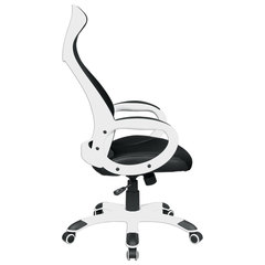 Кресло офисное BRABIX PREMIUM &laquo;Genesis EX-517&raquo;, пластик белый, ткань/<wbr/>экокожа/<wbr/>сетка черная, 531573