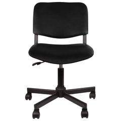 Кресло КР09, без подлокотников, кожзаменитель, черное