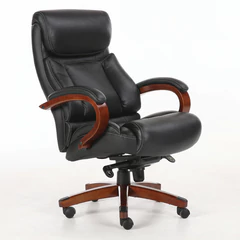 Кресло из натуральной кожи BRABIX PREMIUM &laquo;Infinity EX-707&raquo;, дерево, черное, 531826