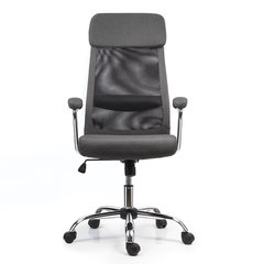 Кресло офисное BRABIX &laquo;Flight EX-540&raquo;, хром, ткань, сетка, серое, 531848