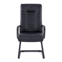 Кресло для приемных и переговорных &laquo;Атлант&raquo;, кожа, черное
