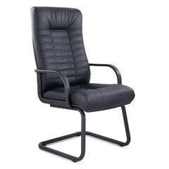 Кресло для приемных и переговорных &laquo;Атлант&raquo;, кожа, черное