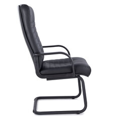 Кресло для приемных и переговорных &laquo;Атлант&raquo;, кожа, черное