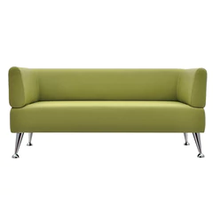 Диван мягкий трехместный "Норд", "V-700", 1560х720х730 мм, c подлокотниками, экокожа, светло-зеленый