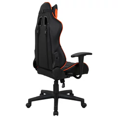 Кресло компьютерное BRABIX &laquo;GT Racer GM-100&raquo;, две подушки, экокожа, черное/<wbr/>оранжевое, 531925