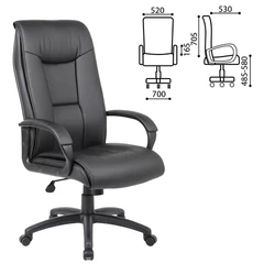 Кресло офисное BRABIX PREMIUM &laquo;Work EX-513&raquo;, экокожа, черное, 531943