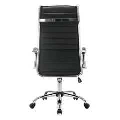 Кресло офисное BRABIX &laquo;Style EX-528&raquo;, экокожа, хром, черное, 531947