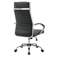 Кресло офисное BRABIX &laquo;Style EX-528&raquo;, экокожа, хром, черное, 531947