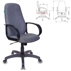 Кресло офисное CH-808AXSN/<wbr/>G, ткань, темно-серое
