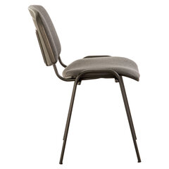 Стул для персонала и посетителей BRABIX &laquo;Iso CF-005&raquo;, черный каркас, ткань серая, 531972