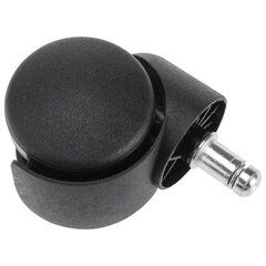 Колеса (ролики) BRABIX для кресла, пластиковые, КОМПЛЕКТ 5 шт., шток d 11 мм, черные, в коробе, 532008