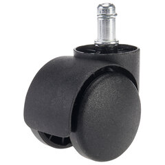 Колеса (ролики) BRABIX для кресла, пластиковые, КОМПЛЕКТ 5 шт., шток d 11 мм, черные, в коробе, 532008