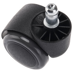 Колеса (ролики) BRABIX для кресла, прорезиненные, КОМПЛЕКТ 5 шт., шток d 11 мм, черные, в коробе, 532009