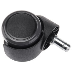 Колеса (ролики) BRABIX для кресла, прорезиненные, КОМПЛЕКТ 5 шт., шток d 11 мм, черные, в коробе, 532009