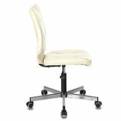 Кресло BRABIX &laquo;Stream MG-314&raquo;, без подлокотников, пятилучие серебристое, экокожа, бежевое, 532078