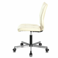 Кресло BRABIX &laquo;Stream MG-314&raquo;, без подлокотников, пятилучие серебристое, экокожа, бежевое, 532078