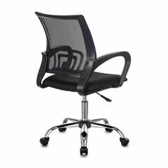 Кресло BRABIX &laquo;Fly MG-396&raquo;, с подлокотниками, сетка, хром, черное, 532086