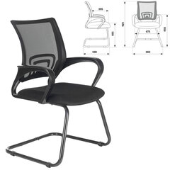 Кресло для приемных и переговорных BRABIX &laquo;Fly CF-100&raquo;, черное, 532087