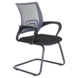 Кресло для приемных и переговорных BRABIX "Fly CF-100", серое/черное, 532089