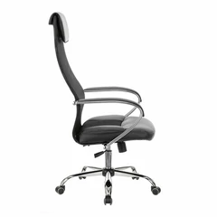 Кресло офисное BRABIX PREMIUM &laquo;Stalker EX-608 CH&raquo;, хром, ткань-сетка/<wbr/>кожзам, черное, 532091