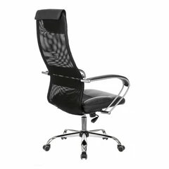 Кресло офисное BRABIX PREMIUM &laquo;Stalker EX-608 CH&raquo;, хром, ткань-сетка/<wbr/>кожзам, черное, 532091