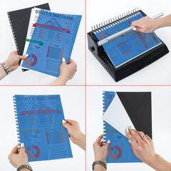 Обложки пластиковые для переплета А4, КОМПЛЕКТ 100 шт., 150 мкм,&laquo;Кристалл&raquo;, прозрачно-синие, BRAUBERG, 532158