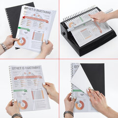 Обложки пластиковые для переплета А4, КОМПЛЕКТ 100 шт., 150 мкм, &laquo;Кристалл&raquo; прозрачные, BRAUBERG, 532159