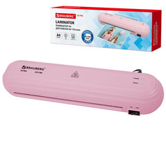 Ламинатор BRAUBERG ULTRA PM235P, РОЗОВЫЙ, формат A4, толщина пленки 60-150 мкм, скорость 30 см/<wbr/>мин, 532186