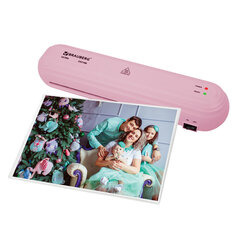 Ламинатор BRAUBERG ULTRA PM235P, РОЗОВЫЙ, формат A4, толщина пленки 60-150 мкм, скорость 30 см/<wbr/>мин, 532186