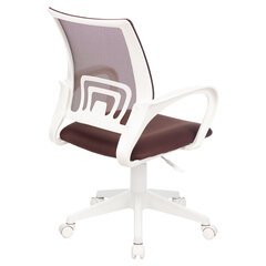 Кресло BRABIX &laquo;Fly MG-396W&raquo;, с подлокотниками, пластик белый, сетка, коричневое, 532398