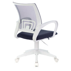 Кресло BRABIX &laquo;Fly MG-396W&raquo;, с подлокотниками, пластик белый, сетка, темно-серое, 532400