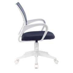 Кресло BRABIX &laquo;Fly MG-396W&raquo;, с подлокотниками, пластик белый, сетка, темно-серое, 532400