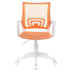 Кресло BRABIX &laquo;Fly MG-396W&raquo;, с подлокотниками, пластик белый, сетка, оранжевое с рисунком &laquo;Giraffe&raquo;, 532402