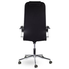 Кресло офисное BRABIX &laquo;Pilot EX-610 CH&raquo; premium, хром, кожзам, черное, 532418