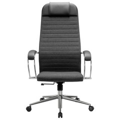 Кресло офисное МЕТТА &laquo;К-27&raquo; хром, ткань, сиденье и спинка мягкие, серое