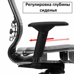 Кресло офисное МЕТТА &laquo;К-31&raquo; хром, экокожа, сиденье и спинка мягкие, белое