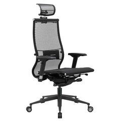 Кресло офисное МЕТТА &laquo;SAMURAI&raquo; Black Edition, сверхпрочная сетка, регулируемое, черное