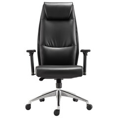 Кресло офисное BRABIX PREMIUM &laquo;Blues EX-751&raquo;, синхромеханизм, алюминий, экокожа, черное, 532486