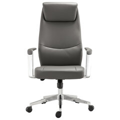 Кресло офисное BRABIX PREMIUM &laquo;Jazz EX-757&raquo;, синхромеханизм, алюминий, экокожа, серое, 532490