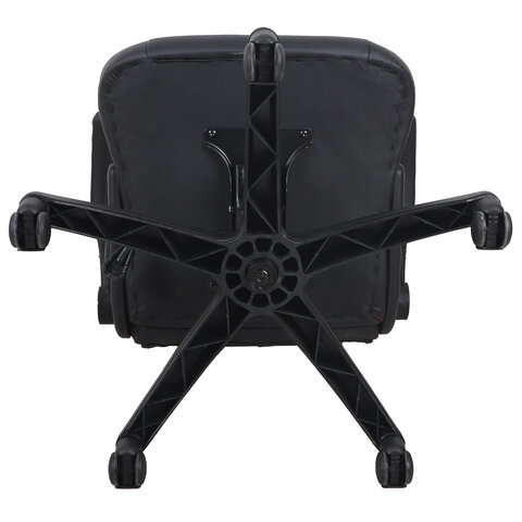 Кресло компьютерное BRABIX "Skill GM-005", откидные подлокотники, экокожа, черное/красное, 532496