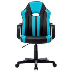 Кресло компьютерное BRABIX &laquo;Stripe GM-202&raquo;, экокожа, черное/<wbr/>голубое, 532509