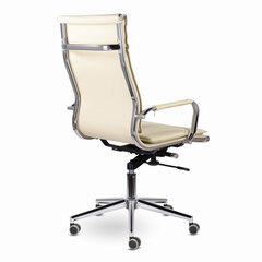 Кресло офисное BRABIX PREMIUM &laquo;Kayman EX-532&raquo;, экокожа, хром, бежевое, 532544