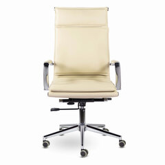 Кресло офисное BRABIX PREMIUM &laquo;Kayman EX-532&raquo;, экокожа, хром, бежевое, 532544