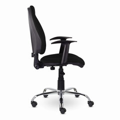 Кресло BRABIX &laquo;Comfort MG-322&raquo;, хром, регулируемая эргономичная спинка, ткань, черное, 532558