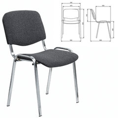 Стул STAFF &laquo;Iso Lite CF-008&raquo;, хром, ткань серая (С-71), 532566