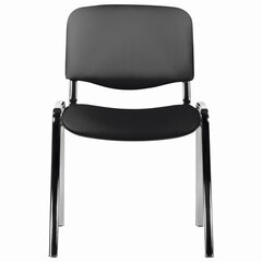 Стул STAFF &laquo;Iso Lite CF-008&raquo;, хром, кожзам черный (Z-11), 532567