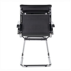 Кресло для приемных и переговорных BRABIX &laquo;Kayman CF-102&raquo;, экокожа, хром, черное, 532572