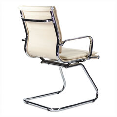 Кресло для приемных и переговорных BRABIX &laquo;Kayman CF-102&raquo;, экокожа, хром, бежевое, 532573