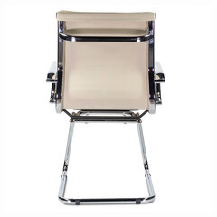 Кресло для приемных и переговорных BRABIX &laquo;Kayman CF-102&raquo;, экокожа, хром, бежевое, 532573